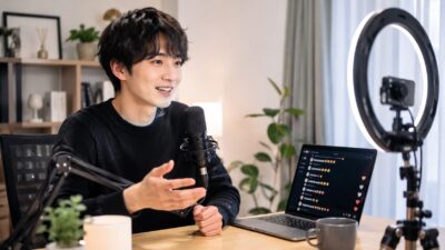 ライブ配信で稼ぐための初心者向け配信環境イメージ