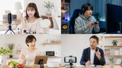 美容配信、ゲーム配信、料理配信、教育配信などジャンル別ライブ配信のイメージ
