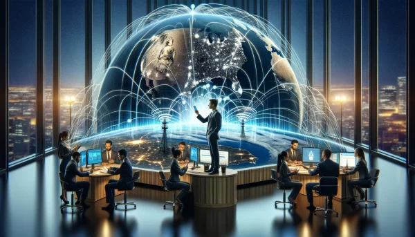 ドコモの料金が高い理由」を象徴するもので、手厚いサポートと安定した通信品質に焦点を当てています。顧客サービスセンターでの個別の支援と、広範囲にわたる信頼性の高いサービスを示すネットワークマップが特徴です。このバランスが、高品質なサービスとそれに伴うコストの間の価値を強調しています。